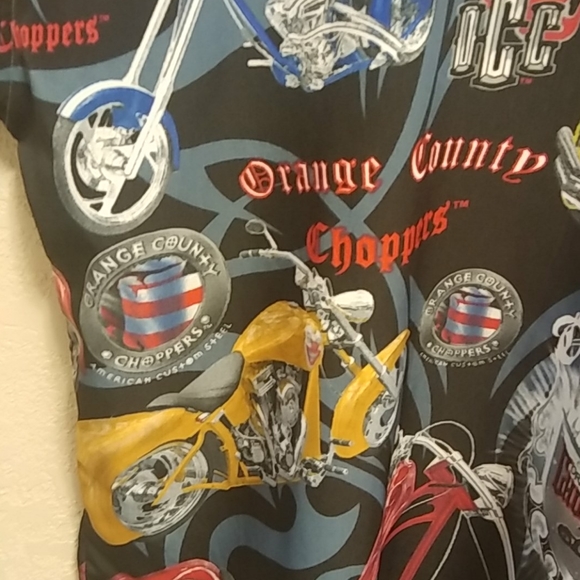 OCO Orange County Chopper Button Front Shirt Sz XL - Picture 4 of 6